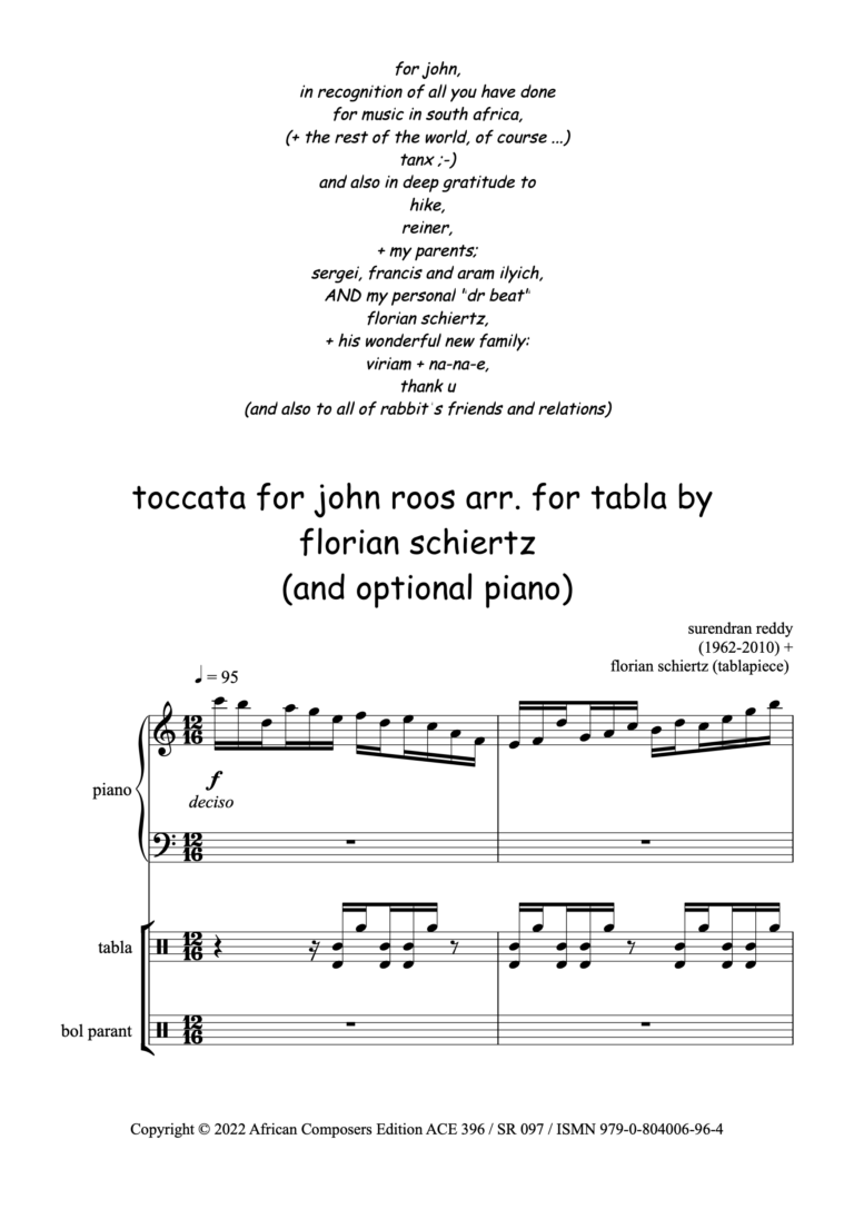 toccata for john roos arr. for tabla by florian schiertz